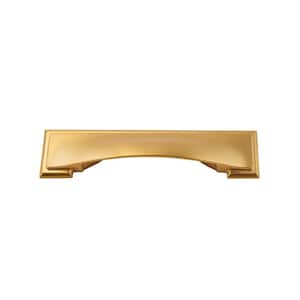 Dover 3 in. 3-3/4 in. (96mm) and 5-1/16 in. (128mm) Brushed Golden Brass Drawer Pull (5-Pack)