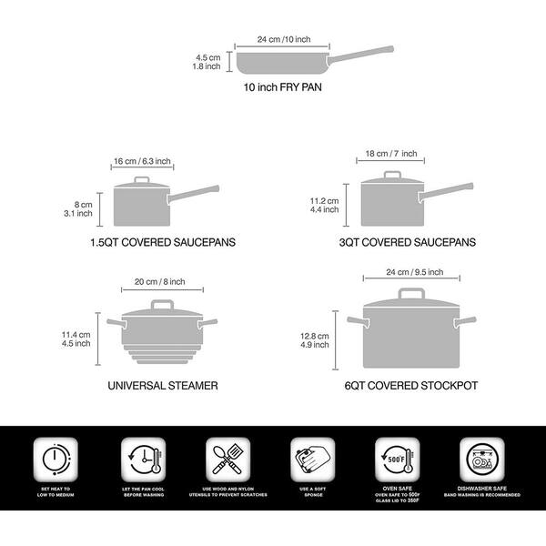 Cooks Standard 9-Piece Classic Stainless Steel Cookware Set