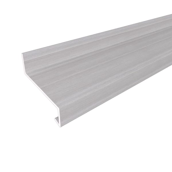 Alusions 3.19 in. x 3.19 in. x 8 ft. Icelandic Smoke White Composite Aluminum Z Flashing Trim