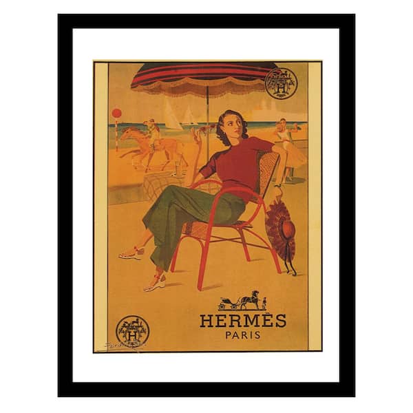 VENICE BEACH Collections Vintage Paris Styling At The Beach by Fairchild Paris 1-Piece Framed Graphic Print Abstract 18 in. x 14 in.