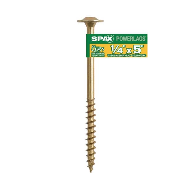 SPAX 1/4 in. x 5 in. Interior Washer Head Structural Wood Lag Screws  Powerlags Torx T-Star (1 EA)