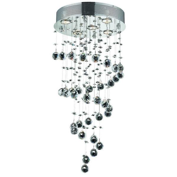 Elegant Lighting 5-Light Chrome Chandelier with Clear Crystal