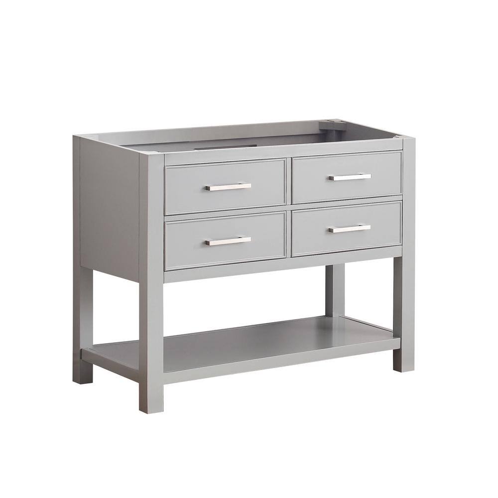 Chilled Gray 42" Solid Wood Single Vanity Cabinet