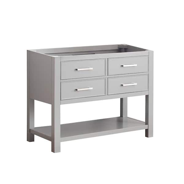 Brooks 42 in. Bath Vanity Cabinet without Top in Chilled Gray
