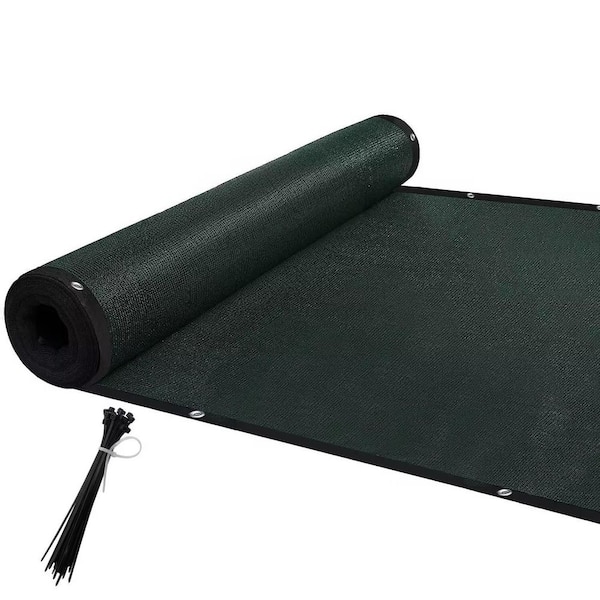 5 ft. x 50 ft. Privacy Fence Screen 90% Blockage Shade Temporary Fencing for Wall Gazebo Backyard Dark Green (2-Pack)