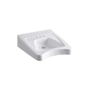 Morningside 20x27 Wall-Mounted Bathroom Sink in White