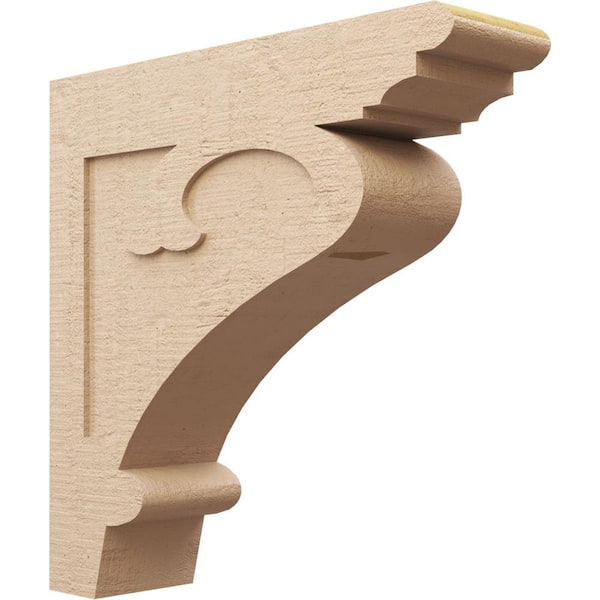 Ekena Millwork 9 in. x 36 in. x 36 in. Thin Mayflower Rough Cedar Woodgrain TimberThane Corbel, Primed Tan