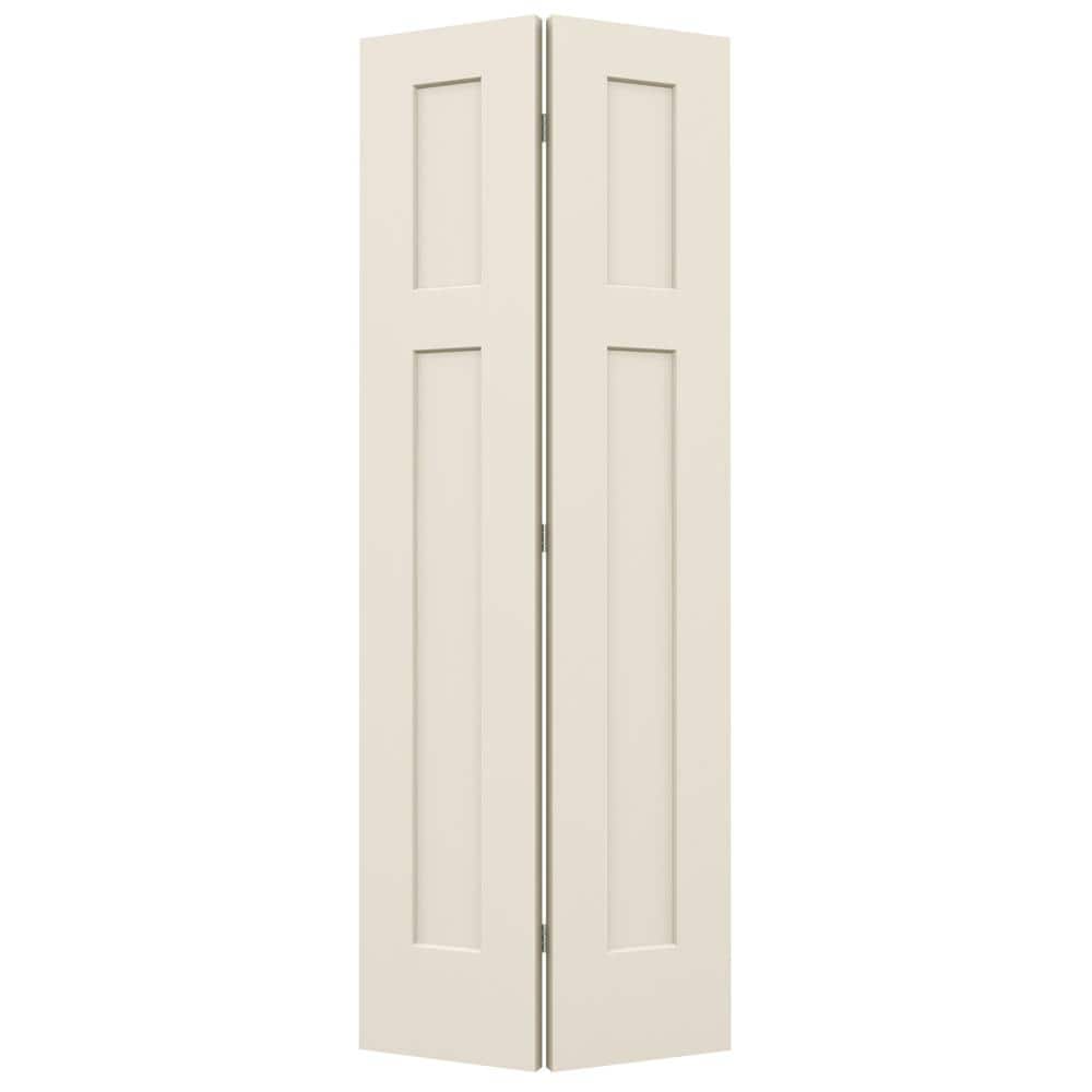JELDWEN 30 in. x 80 in. Craftsman Hollow Core Primed Primed Smooth Molded Composite Bifold