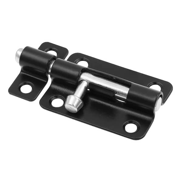 Door and Gate, Slide Barrel Bolt Latch 3 inch with Screws, Matte Black (Single Pack)