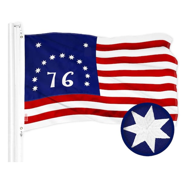 G128 2.5 ft. x 4 ft. Polyester Bennington Flag Embroidered 300D BG 1PK