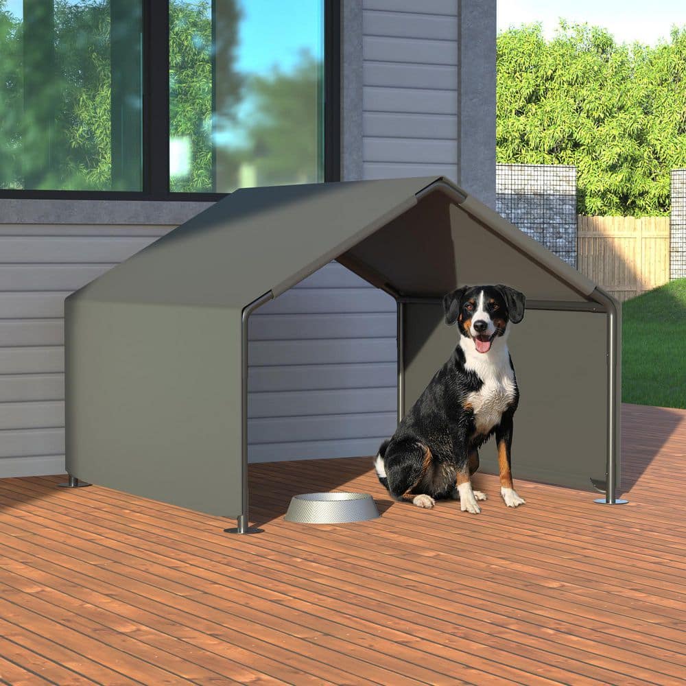 4 ft. x 4 ft. Extra Large Outdoor Dog House Tent with 3-Sided Mesh