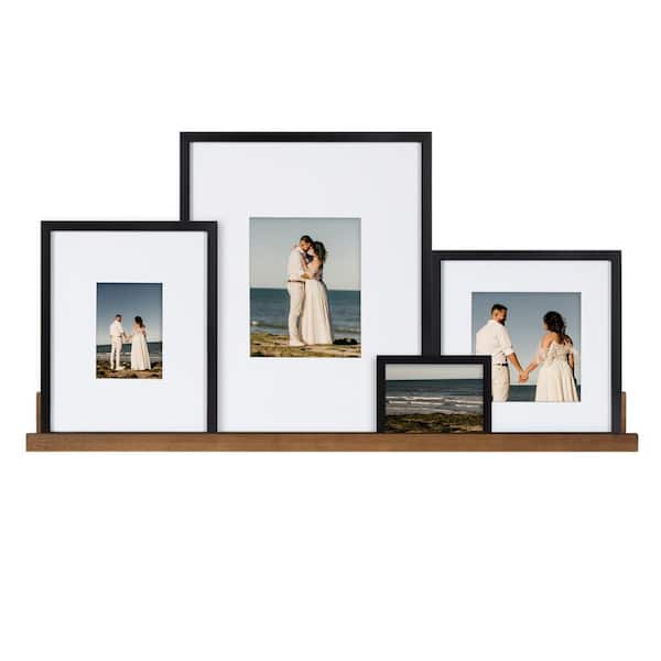 Kate and Laurel Gallery Rustic Brown Picture Frame (Set of 5)