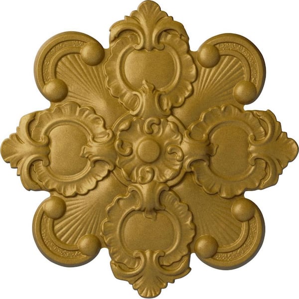 Ekena Millwork 18-1/8 in. x 1-1/4 in. Katheryn Urethane Ceiling Medallion, Pharaohs Gold