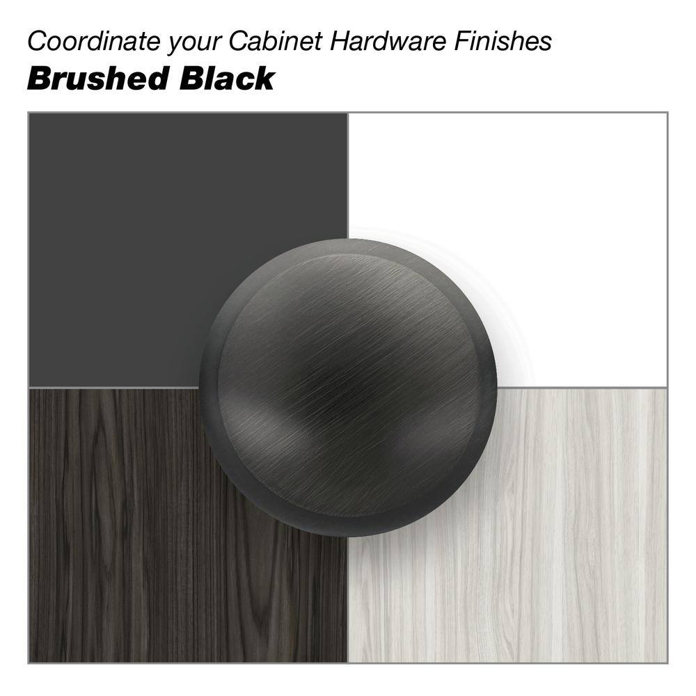 Brushed Black Aluminum Modern Finger Cabinet Pull with Mounting Hardware