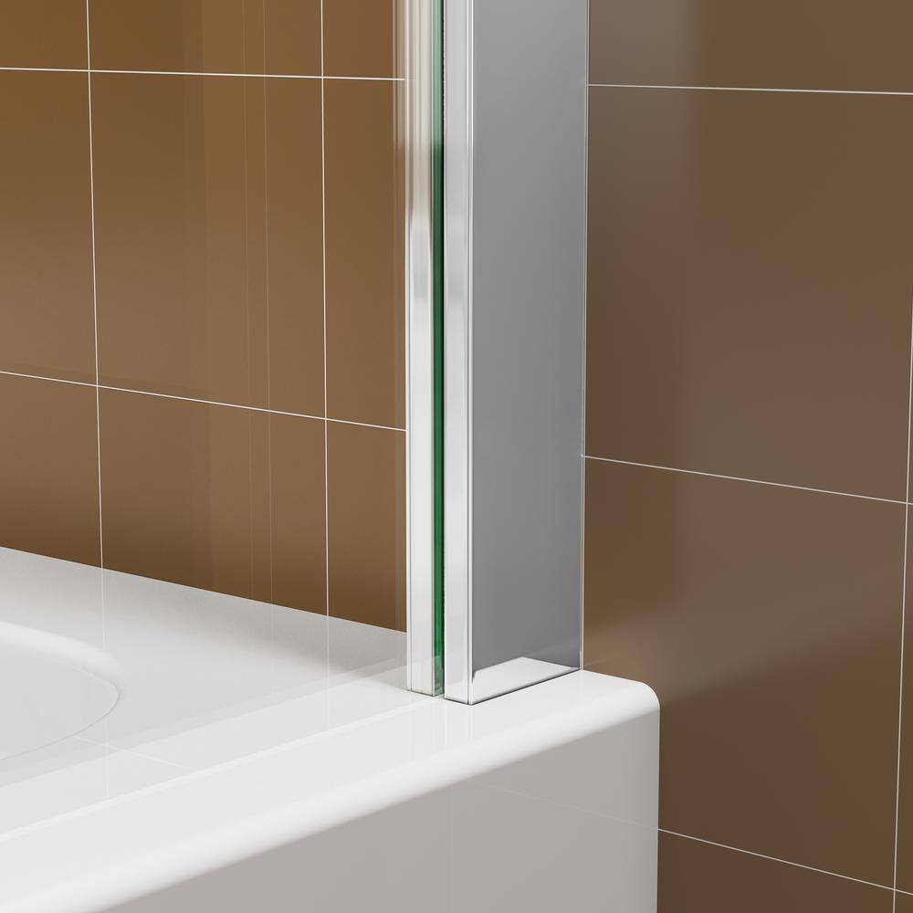 36" x 72" Chrome Neo-Angle Pivot Semi-Frameless Shower Enclosure