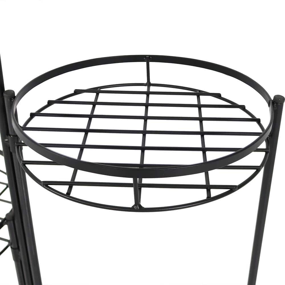 Black Iron 3-Tiered Indoor/Outdoor Plant Stand Set
