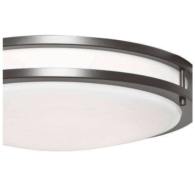 Bronze and Glass 15" LED Flush Mount Light