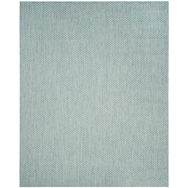 SAFAVIEH Courtyard Light Blue/Light Gray 8 ft. x 10 ft. Distressed Solid Color Indoor/Outdoor Area Rug