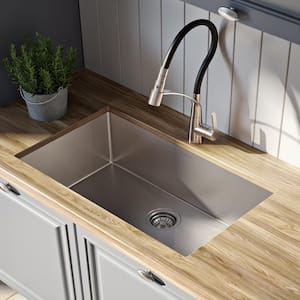 Standart PRO 26 in. Undermount Single Bowl 16 Gauge Stainless Steel Kitchen Sink with Accessories