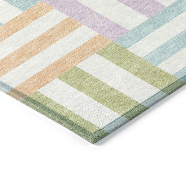 Chantille Machine Washable Indoor/Outdoor Abstract ACN2332 Pearl 8 ft. x 10 ft. Area Rug