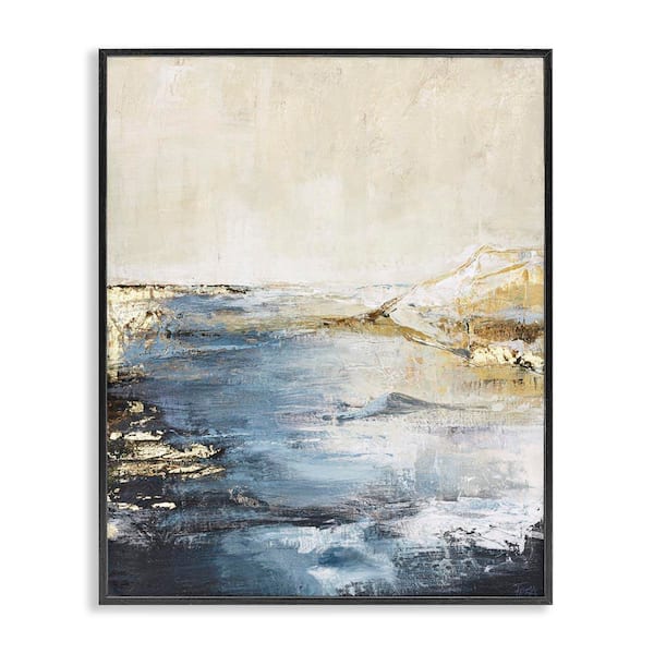 Splashing Sea Spray by Design Fabrikken Black Framed Nature Giclee Art Print 30 in. x 24 in.