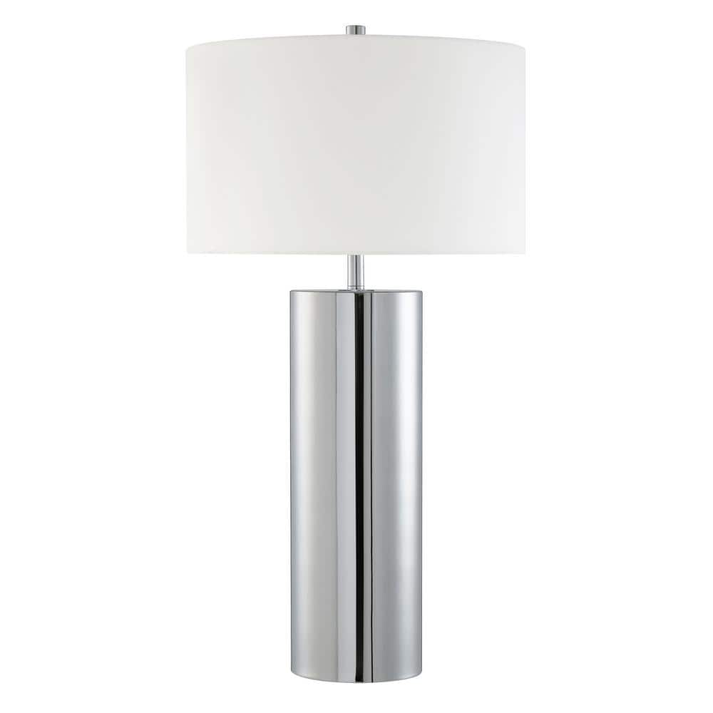 Meyer&Cross York 29.5 in. Polished Nickel Table Lamp with Fabric