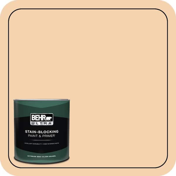BEHR ULTRA 1 qt. #PPL-42 Warm Apricot Semi-Gloss Enamel Exterior Paint & Primer