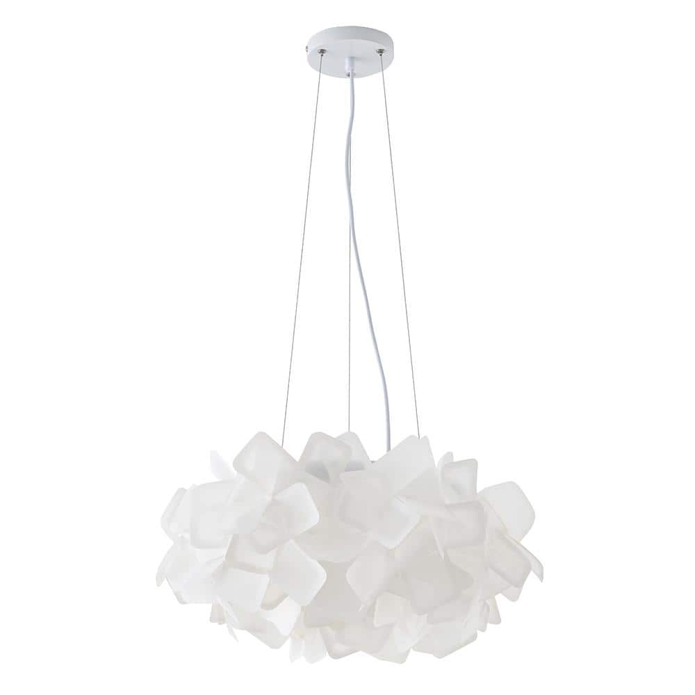 Desha 24-Watt Integrated LED White Chandelier