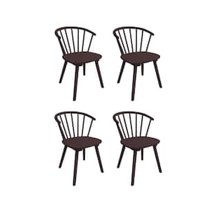 Winson Espresso Solid Wood Talia Dining Chair Windsor Back Farmhouse Spindle Dining Chair Side Chair Set of 4