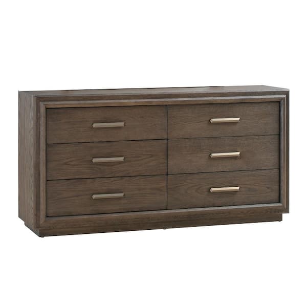 Benjara 19 in. Brown 6-Drawer Wooden Dresser Without Mirror