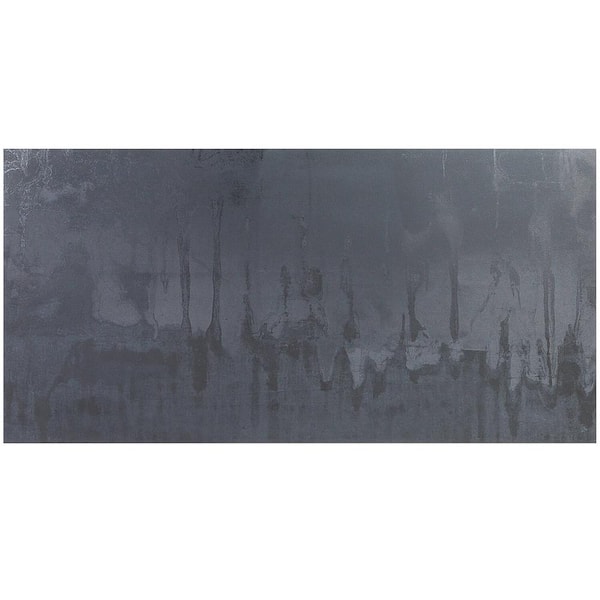 Ivy Hill Tile Angela Harris Metallic Dark Gray 4 in. x 0.39 in. Matte Porcelain Floor and Wall Tile Sample