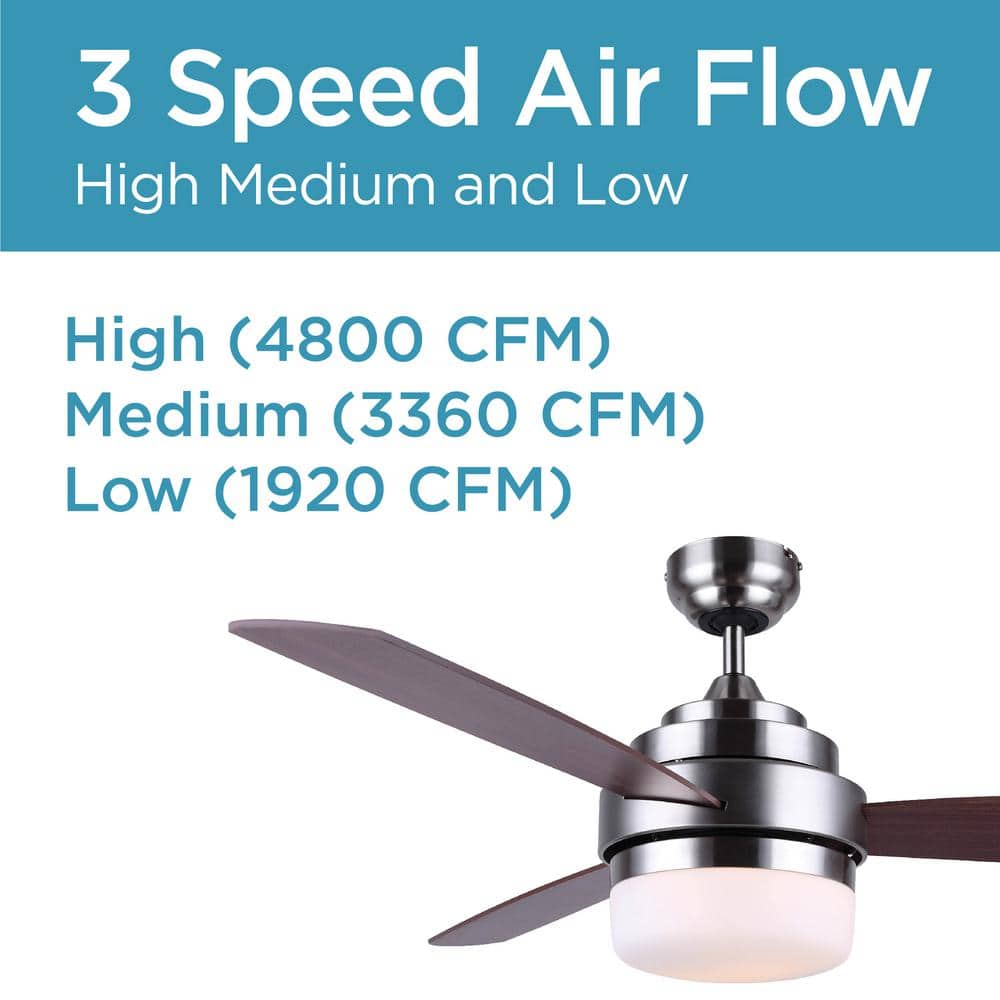 Mahogany and Nickel 52" Ceiling Fan with Remote and Light Kit