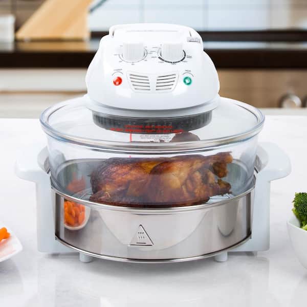 Classic Cuisine - 12-17 qt. Glass Halogen Air Fryer, White