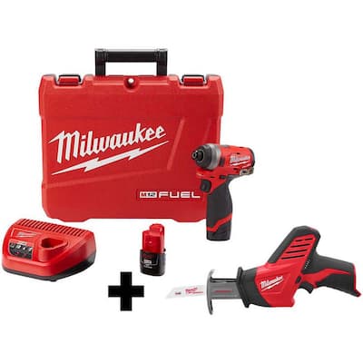 M12 FUEL 12-Volt Lithium-Ion Brushless Cordless 1/4 in. Hex Impact Driver Kit W/ M12 HACKZALL