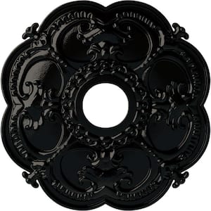 1-1/2 in. x 18 in. x 18 in. Polyurethane Rotherham Ceiling Medallion, Black Pearl