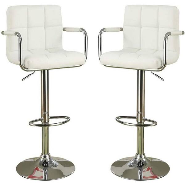 faux leather white bar stools