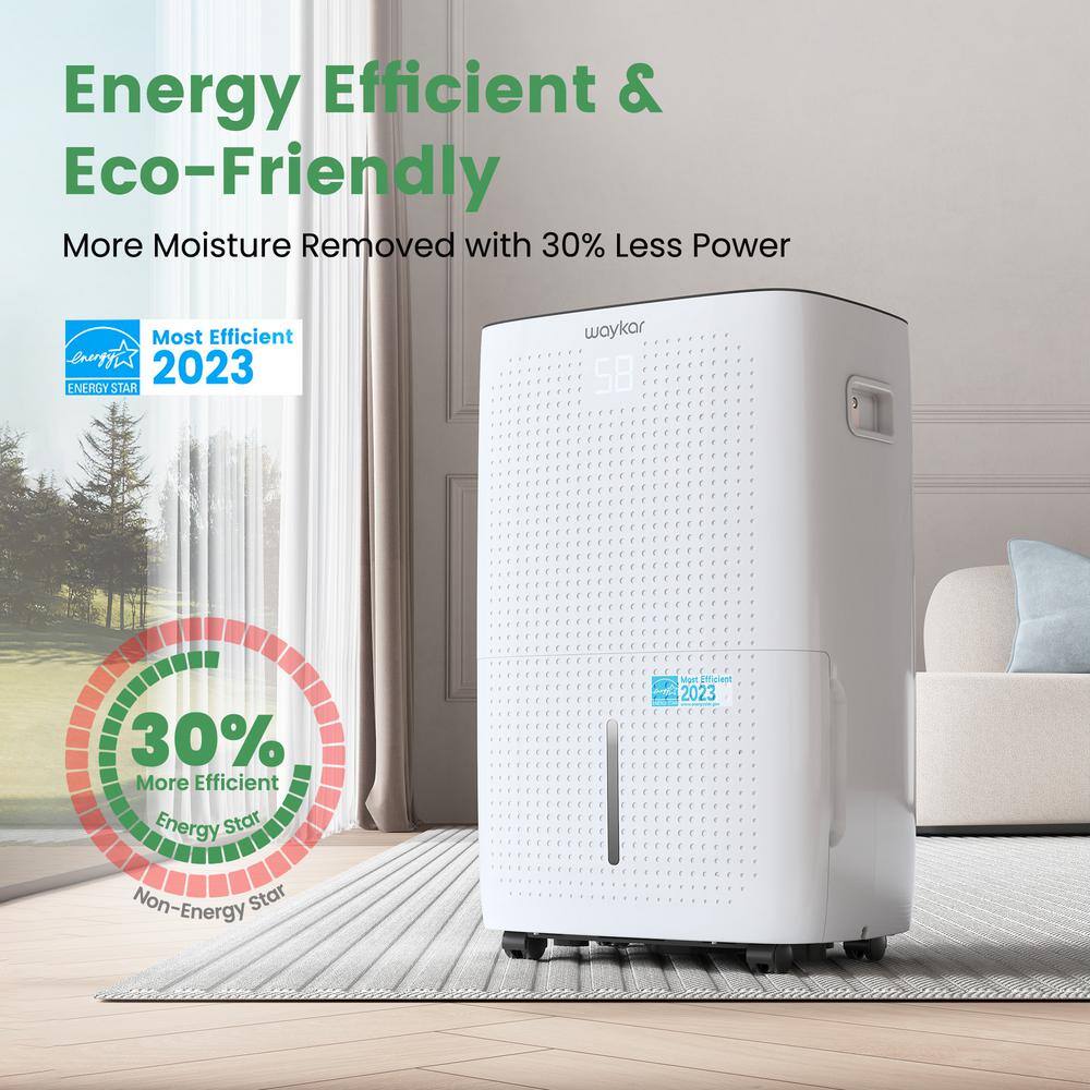 White Energy Star 150-Pint Whole House Dehumidifier with Built-in Pump