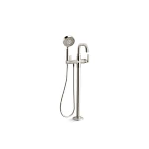 Castia By Studio McGee Single-Handle Freestanding Tub Faucet Bath Filler Trim With Handshower in Vibrant Polished Nickel