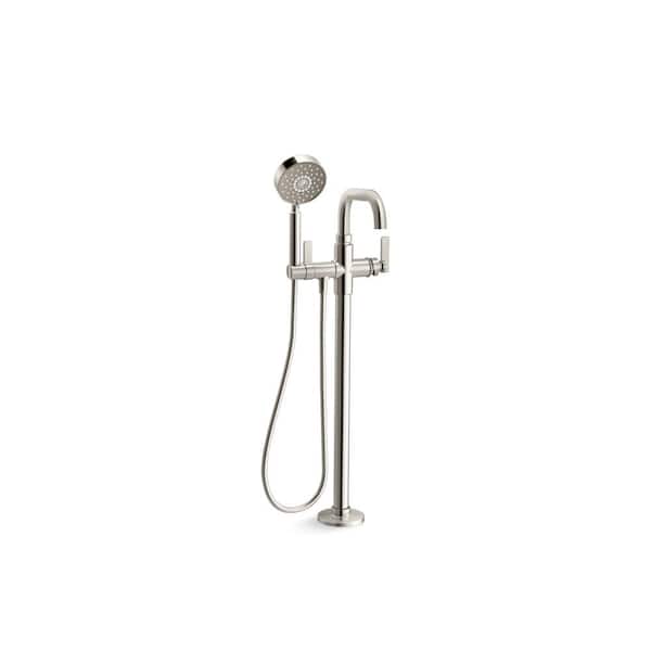 KOHLER Castia By Studio McGee Single-Handle Freestanding Tub Faucet Bath Filler Trim With Handshower in Vibrant Polished Nickel