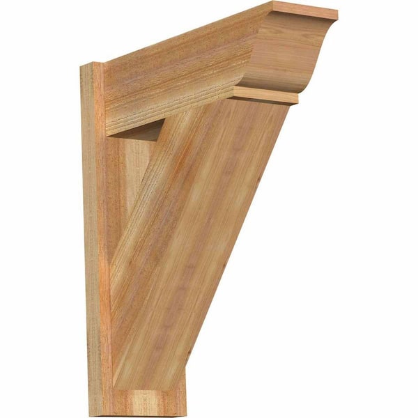 Ekena Millwork 8 in. x 28 in. x 24 in. Traditional Rough Sawn Western Red Cedar Outlooker