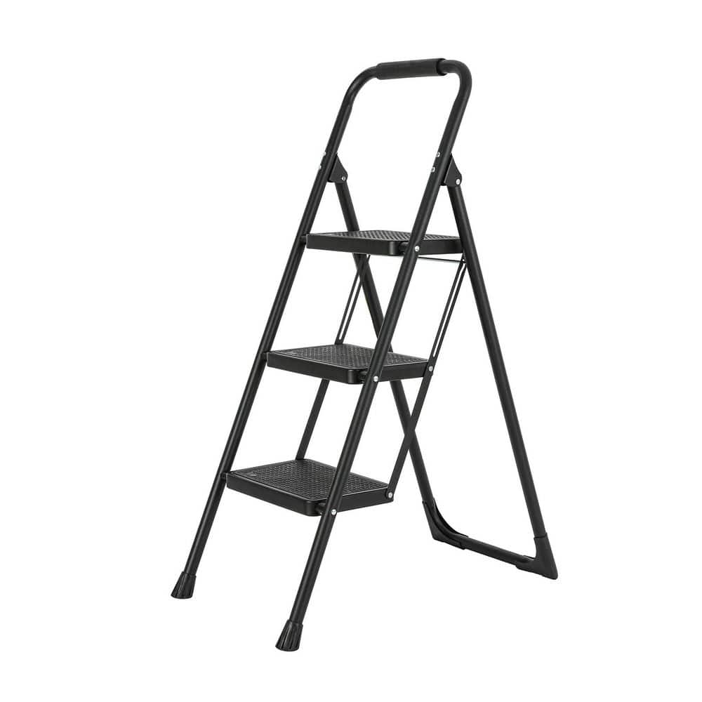 3-Step Iron Folding Step Stool Ladder 330 lbs. Load Capacity Type IA Duty Rating (6.3 ft. Reach Height), Black price history on PriceWatchPro