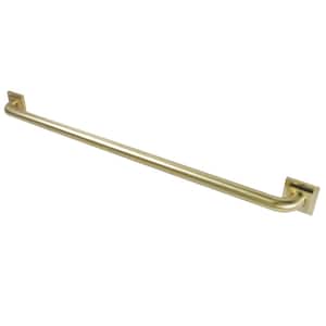 Claremont 36 in. x 1-1/4 in. Grab Bar in Brushed Brass