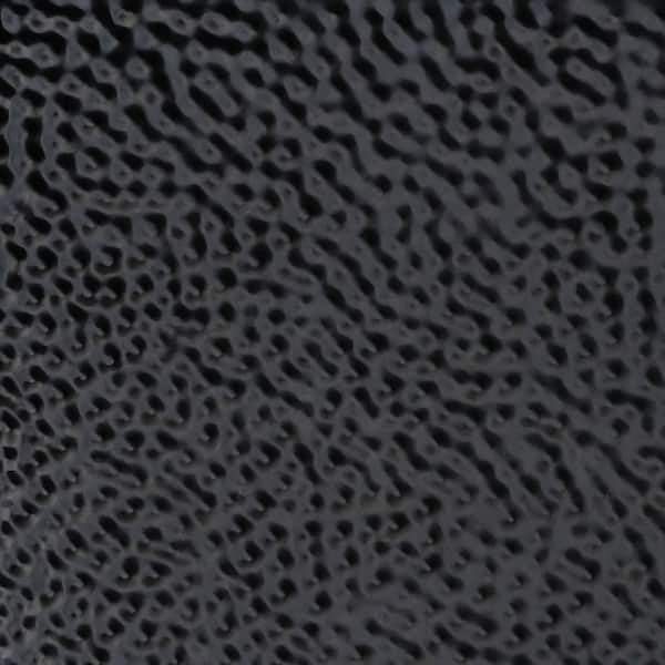 FROM PLAIN TO BEAUTIFUL IN HOURS Take Home Sample - Shanko Satin Black 1 ft. x 1 ft. Decorative Tin Style Nail Up Ceiling Tile (1 sq. ft./case)