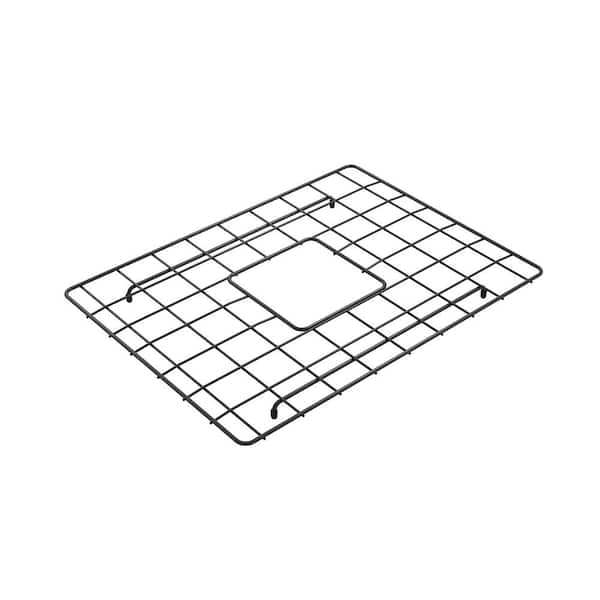 BOCCHI 19.75 in. L x 14.6 in. W Bottom Grid 2.0 in Matte Black for 24 in. 1627 Single Bowl Sink