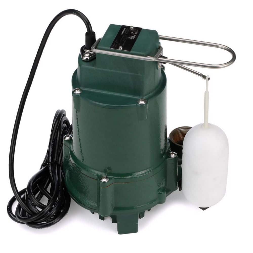 Rugged Pro 1/2 HP Cast Iron Submersible Sump Pump with Vertical Switch