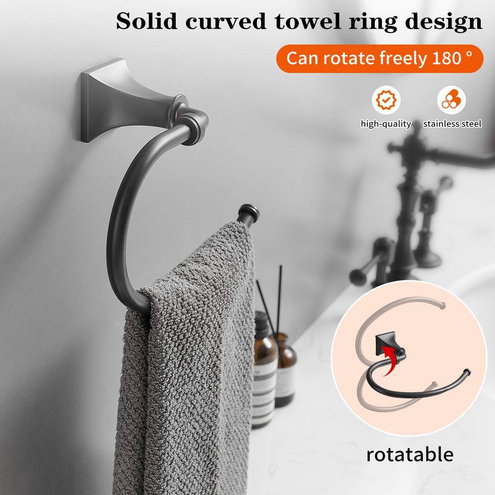 Oil-Rubbed Bronze 24-Inch Metal Bathroom Hardware Set