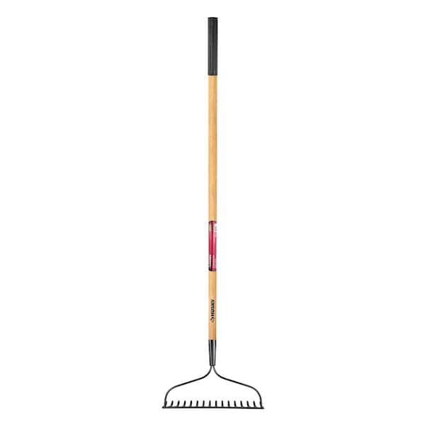 57 in. Wood Handle 16-Tine Bow Rake