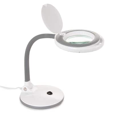 Ottlite 2 In 1 Led Magnifier Floor And Table Light Magnifier Lamp Natural Daylight Lighting