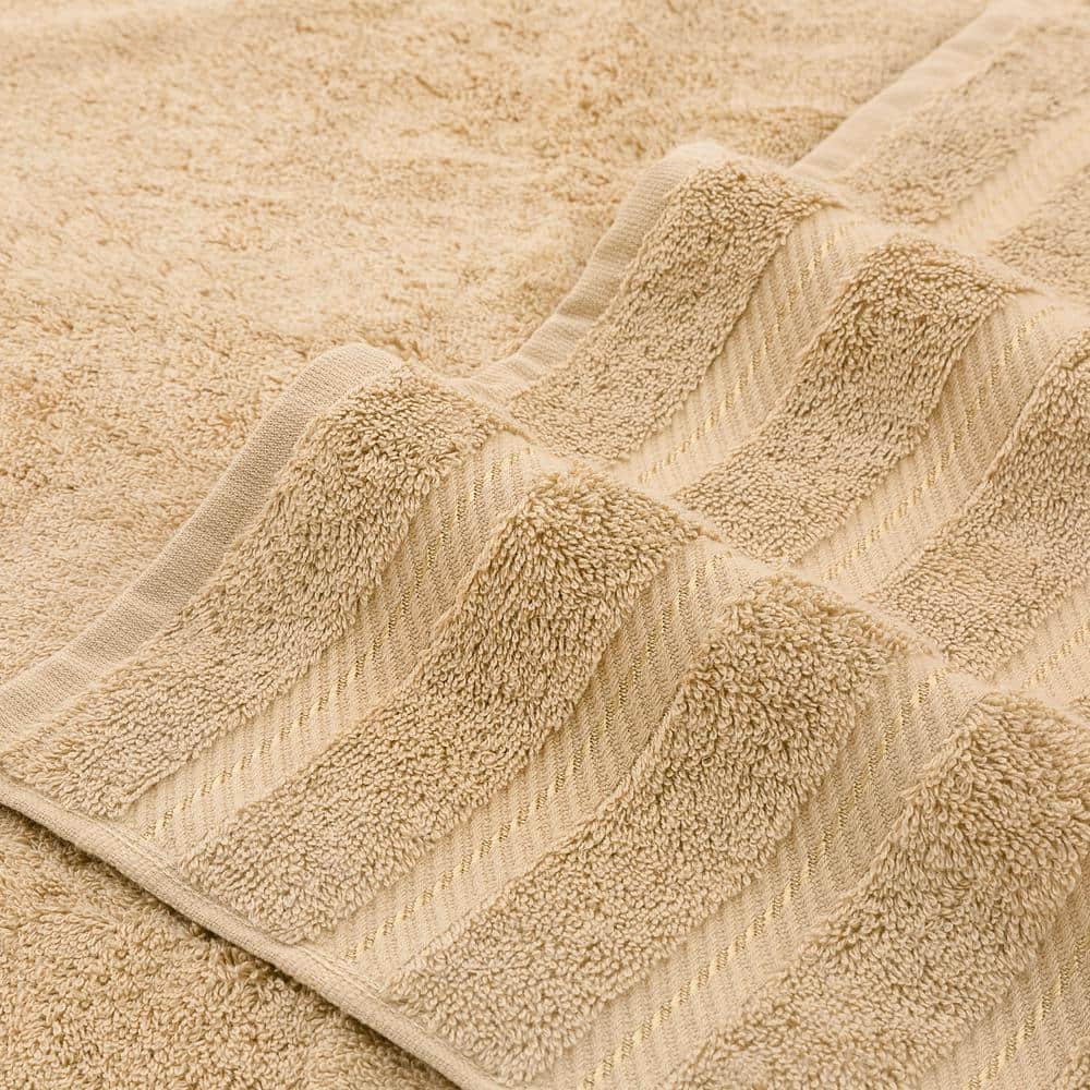 Beige Turkish Cotton 6-Piece Towel Set