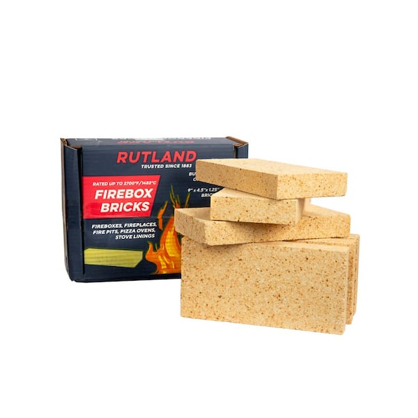 Rutland 4.5 in. x 9 in. x 1.25 in. Fire Brick (6 per Box)